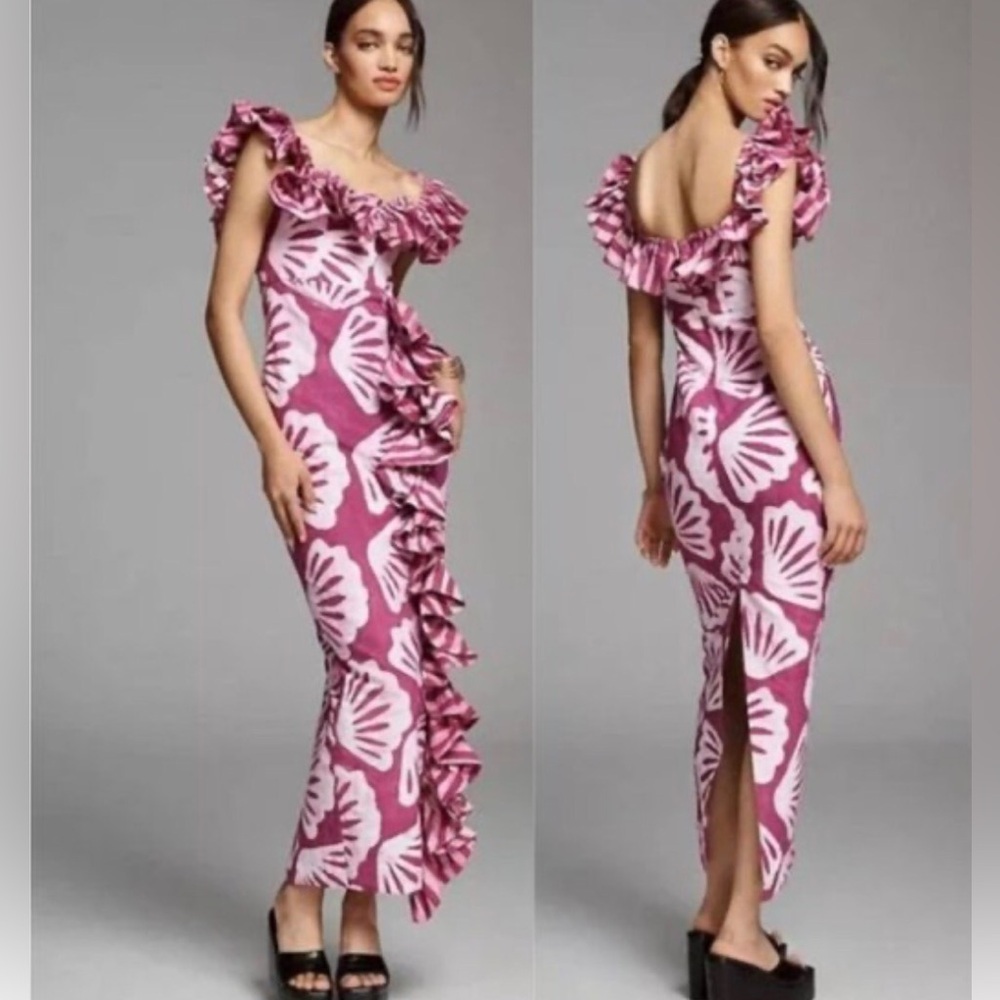 NWT! SIKA by Phyllis Taylor KC Off-the-Shoulder Ruffle Dress Size 0